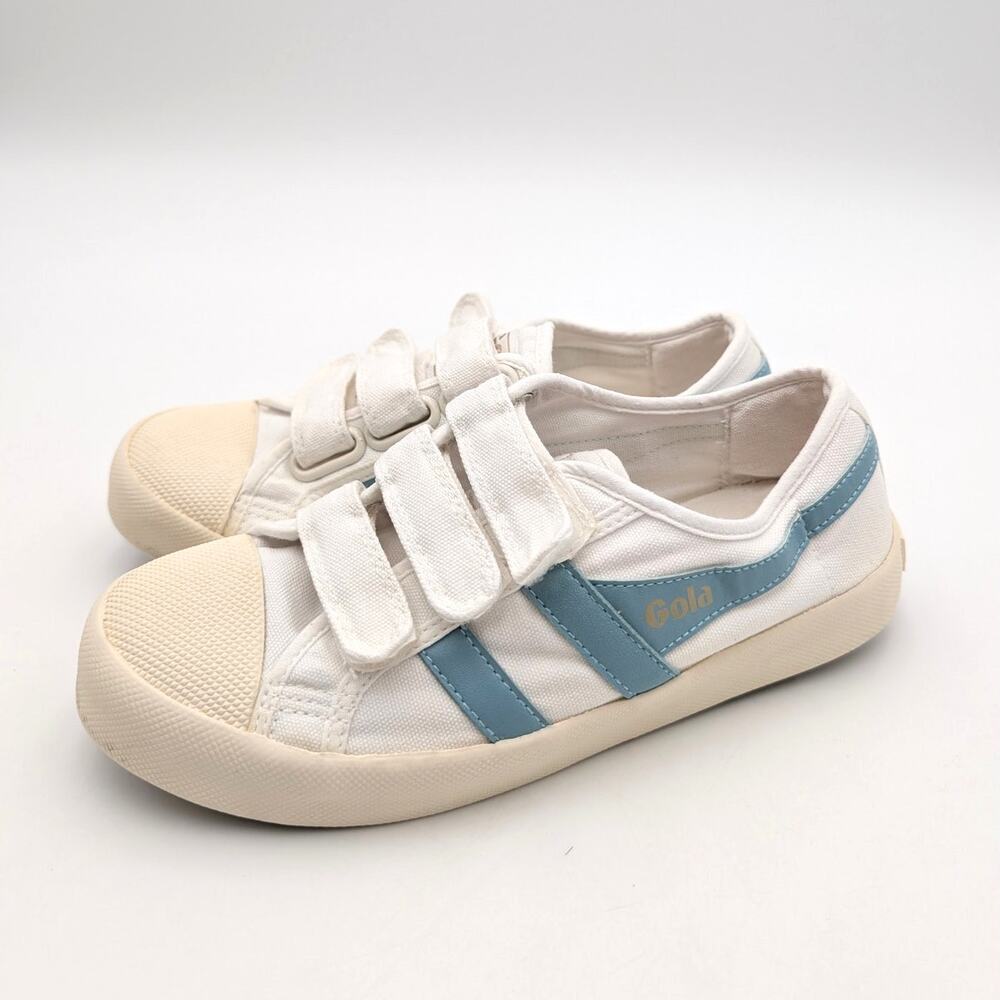 Gola Coaster Low Top Sneaker Shoes Women's Off White/Powder Blue Size US6 EU37